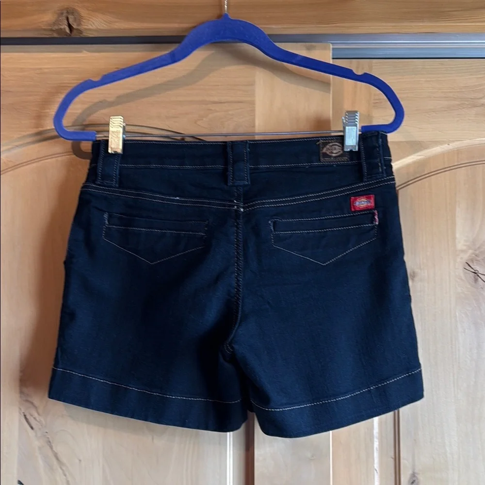 Dickies Women's Blue Denim  Shorts - Picture 3 of 9